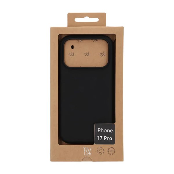 Rvelon iPhone 17 Pro -silikonikuori MagSafella, musta