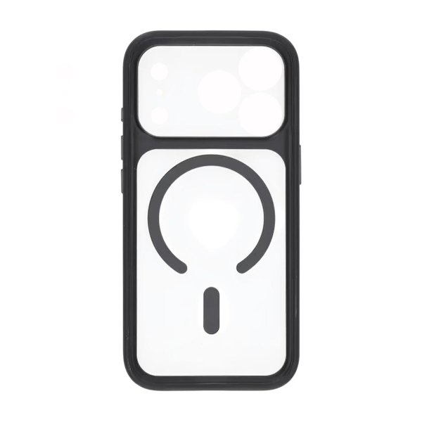 iPhone 17 Pro Max Kuori Kameralinssisuoja MagSafe Musta Läpinäkyvä