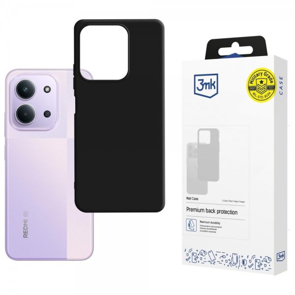 3mk Xiaomi Redmi 15C Kuori Matt Case Musta