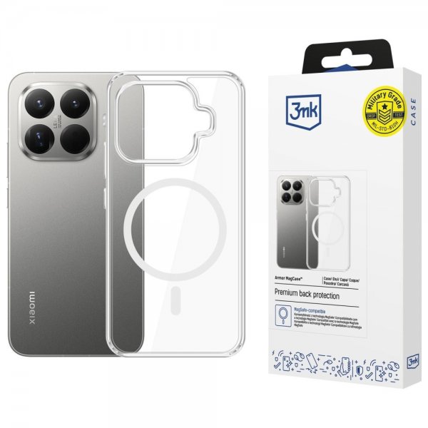 3mk Xiaomi 15T Pro Kuori Armor MagCase Läpinäkyvä