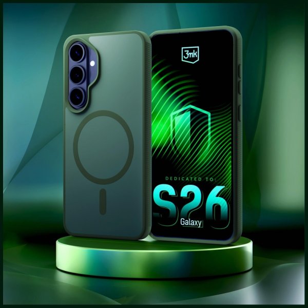 3kpl Samsung Galaxy S26 Suojakuori Smoke MagCase Vihreä
