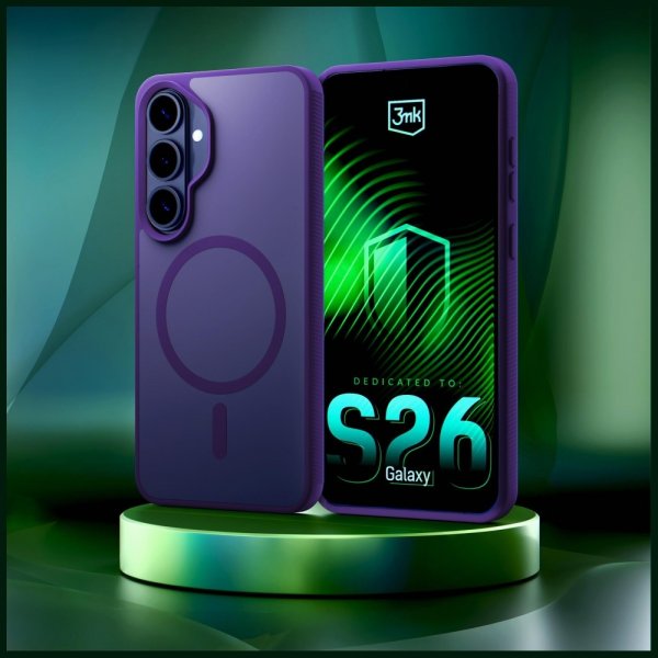 3mk Samsung Galaxy S26 Plus Kuori Smoke MagCase Violetti