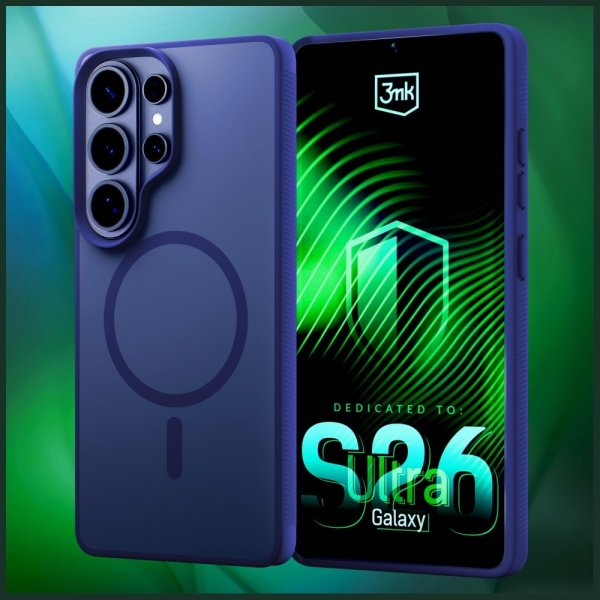 3kpl Samsung Galaxy S26 Ultra Kuori Smoke MagCase Sininen