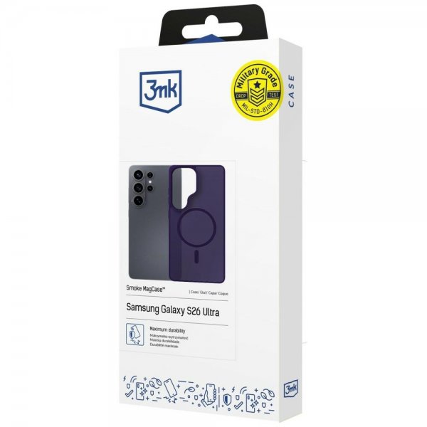 3mk Samsung Galaxy S26 Ultra Kuori Smoke MagCase Violetti