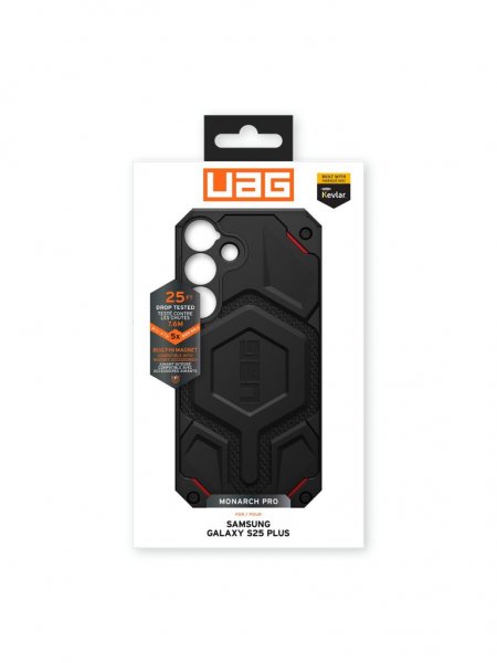 Urban Armor Gear (UAG) Samsung Galaxy S25 Plus -suojakuori Monarch Pro Kevlar MagSafe, musta