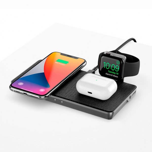 ALOGIC Ultra Power 4-in-1 langaton kahden laitteen lataustelakka Apple Watch -laturilla