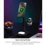 Mophie Langaton Laturi 3-in-1 Extendable Stand MagSafe