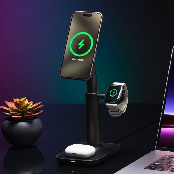 Mophie Langaton Laturi 3-in-1 Extendable Stand MagSafe