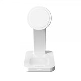 Mophie Langaton Laturi Snap+ 3-in-1 Wireless Charge Stand Qi2 MagSafe Valkoinen
