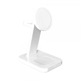 Mophie Langaton Laturi Snap+ 3-in-1 Wireless Charge Stand Qi2 MagSafe Valkoinen
