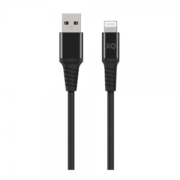 Xqisit Kaapeli Punottu USB-A – Lightning 2m Musta