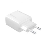 Mophie 30 W USB-C GaN -seinälaturi, valkoinen