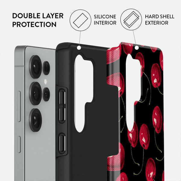 Burga Samsung Galaxy S25 Plus Tough Cherrybomb -suojakuori