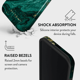 Burgan iPhone 16e/17e -suojakuori Tough Emerald Pool