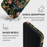 Burga iPhone 16e/iPhone 17e Suojakuori Tough Bloomy Garden