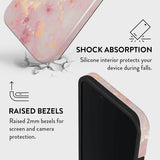 Burga iPhone 16e/iPhone 17e Tough Golden Coral -suojakuori