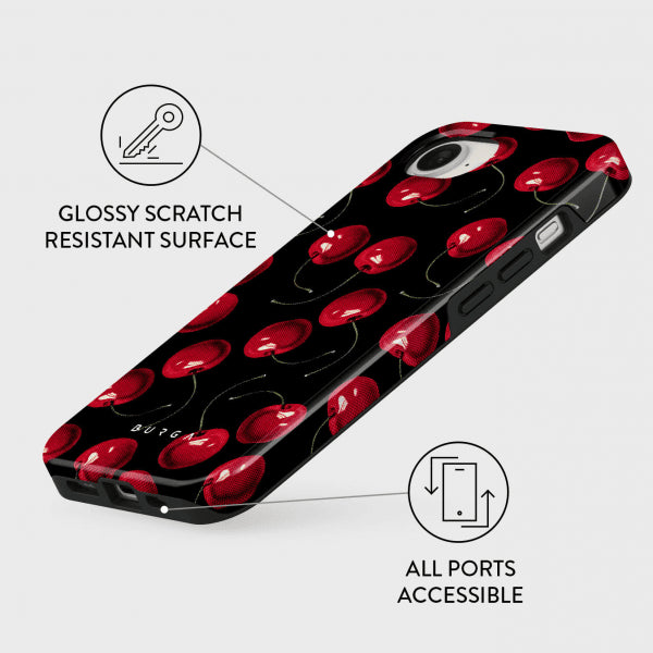 Burga iPhone 16e/17e -suojakuori Tough Cherrybomb