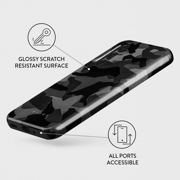 Burga Samsung Galaxy A16 kuori Tough Night Black Camo