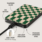 Burga Powerbank MagSafe 5000 mAh Ivy League Harmaa