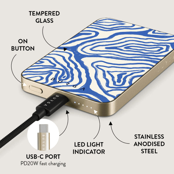 Burga Powerbank MagSafe 5000 mAh Seven Seas Kulta