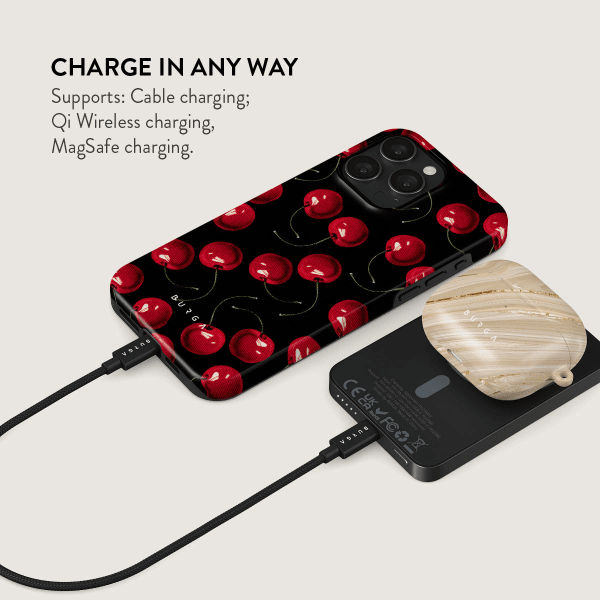Burga Powerbank MagSafe 5000 mAh Cherrybomb Harmaa