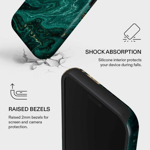 Burga iPhone 17 Pro Tough MagSafe -kuori, Emerald Pool