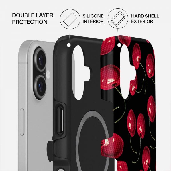 Burga iPhone 17 -suojakuori Tough MagSafe Cherrybomb