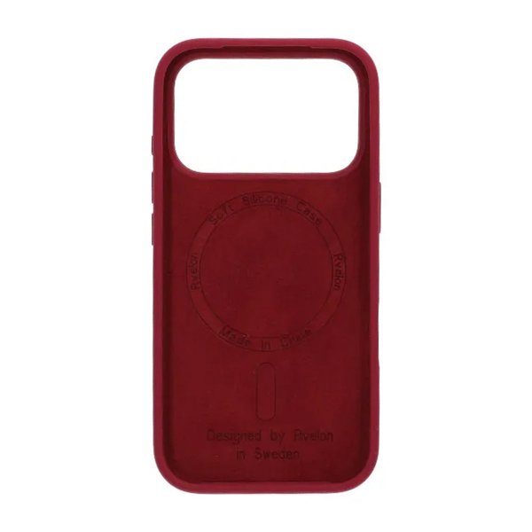 Rvelon iPhone 17 Pro -silikonikuori MagSafe, punainen