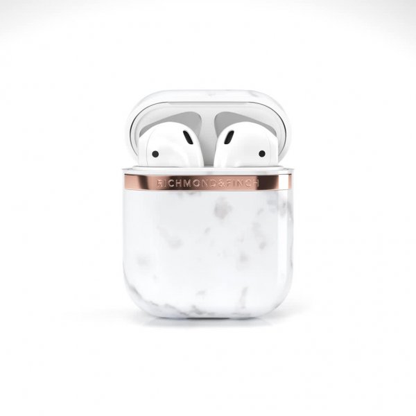 Richmond & Finch AirPods (1/2) Suojakuori White Marble