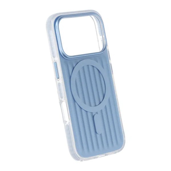 iPhone 17 Pro Kotelo Aaltokuvioitu MagSafe Vaaleansininen