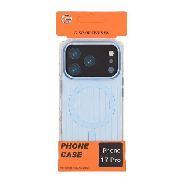 iPhone 17 Pro Kotelo Aaltokuvioitu MagSafe Vaaleansininen