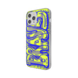 Diesel iPhone 12 Pro Max Kuori Snap Case Clear AOP Blue/Neon Lime