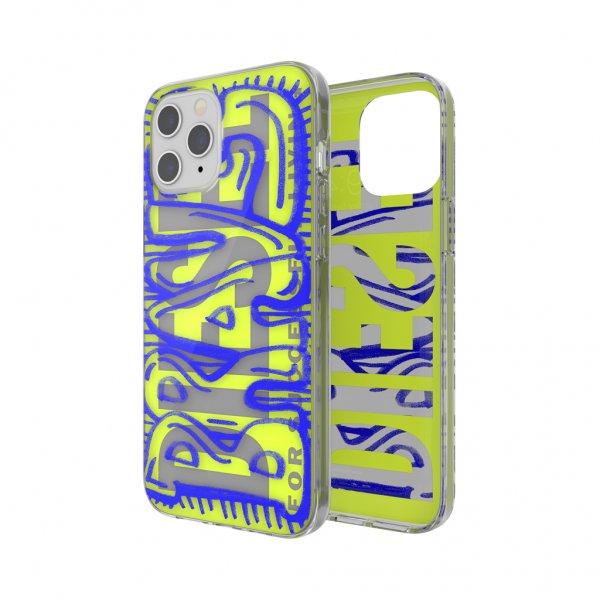 Diesel iPhone 12 Pro Max Kuori Snap Case Clear AOP Blue/Neon Lime