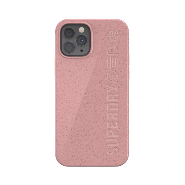 Superdry iPhone 12/iPhone 12 Pro -kuoret Snap Case, kompostoitavat materiaalit, Rose Pink
