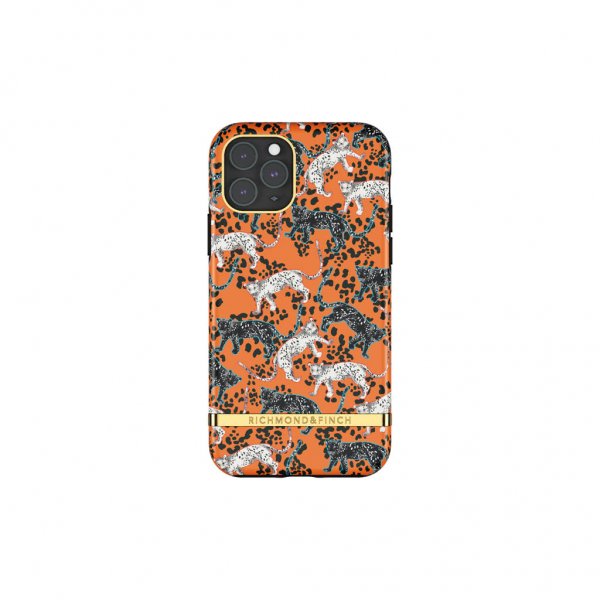 Richmond & Finch iPhone 11 Pro -kuori, Orange Leopard