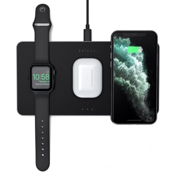 Satechi Trio Langaton laturi Apple Watchille/AirPodsille/puhelimelle