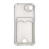 iPhone 16e/17e Kuori Korttipidike Läpinäkyvä Musta