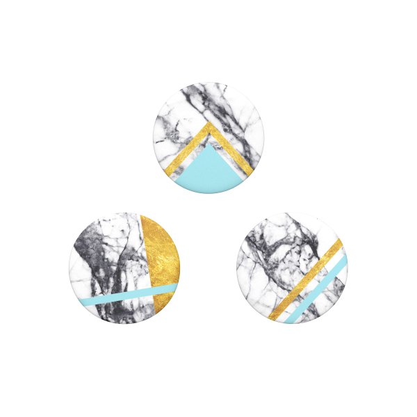 Popsockets PopMinis White Marble Glam 3-pakkaus