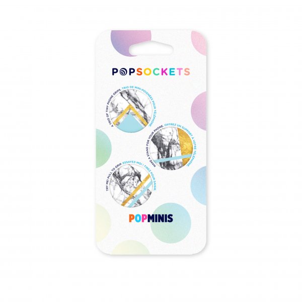 Popsockets PopMinis White Marble Glam 3-pakkaus