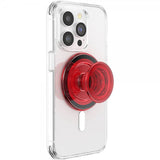 Popsockets PopGrip MagSafe-puhelimeen, Danger Red läpinäkyvä