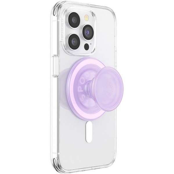 Popsockets PopGrip MagSafelle, opaalinhohtoinen, läpinäkyvä