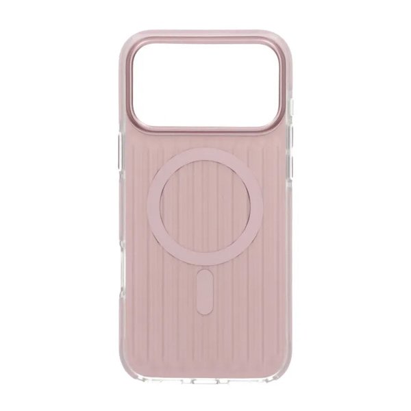 iPhone 17 Pro Max Kuori Aaltokuvioitu MagSafe Vaaleanpunainen