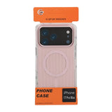 iPhone 17 Pro Max Kuori Aaltokuvioitu MagSafe Vaaleanpunainen