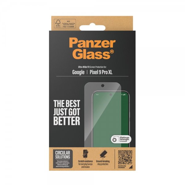 PanzerGlass Google Pixel 9 Pro XL -näytönsuoja Ultra-Wide Fit