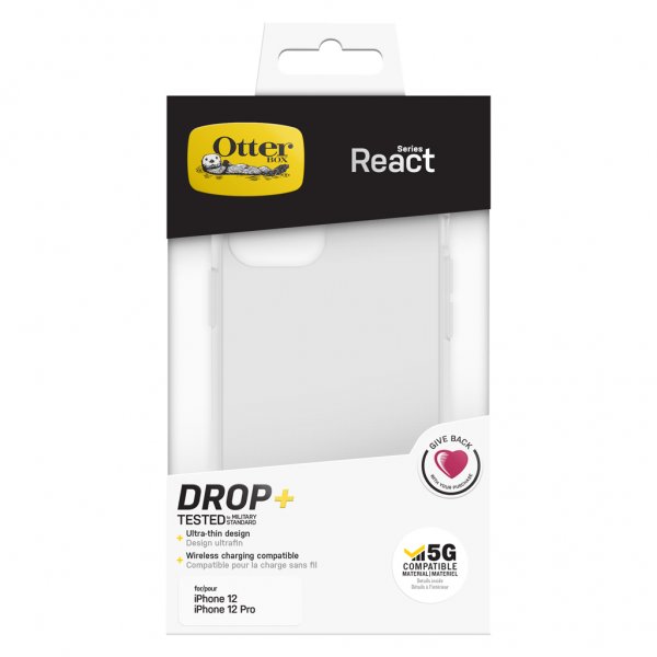 Otterbox iPhone 12/iPhone 12 Pro Suojakuori React Transparent