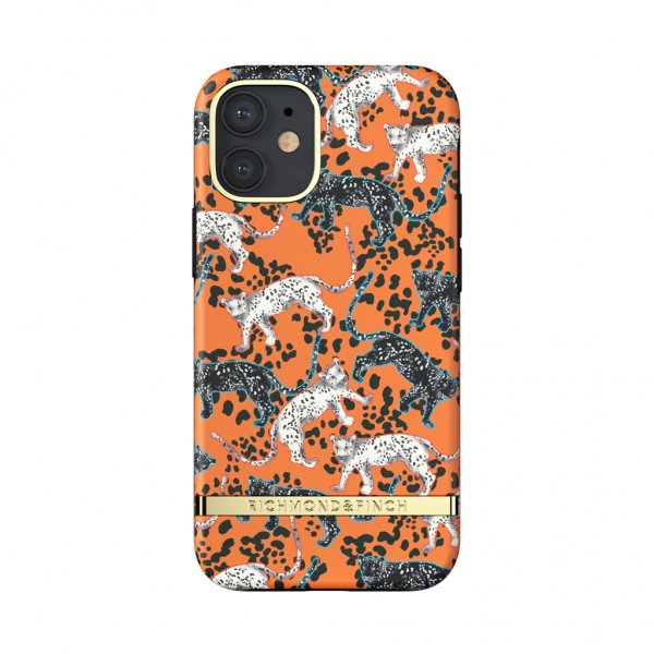 Richmond & Finch iPhone 12 Mini -kuori, oranssi leopardi