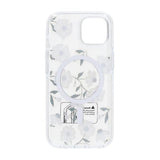 iPhone 15 -kuori, jossa kuviointi, MagSafe, kukkivat oksat