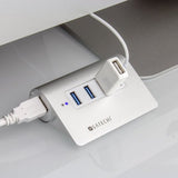 Satechi USB 3.0 -alumiinihubi 4 porttia hopea