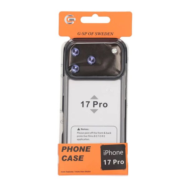 iPhone 17 Pro -kuori, TPU-kotelo, musta