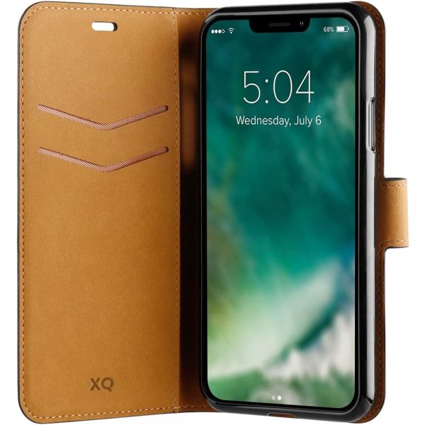 Xqisit iPhone 12/iPhone 12 Pro Kotelo Slim Wallet Selection, musta